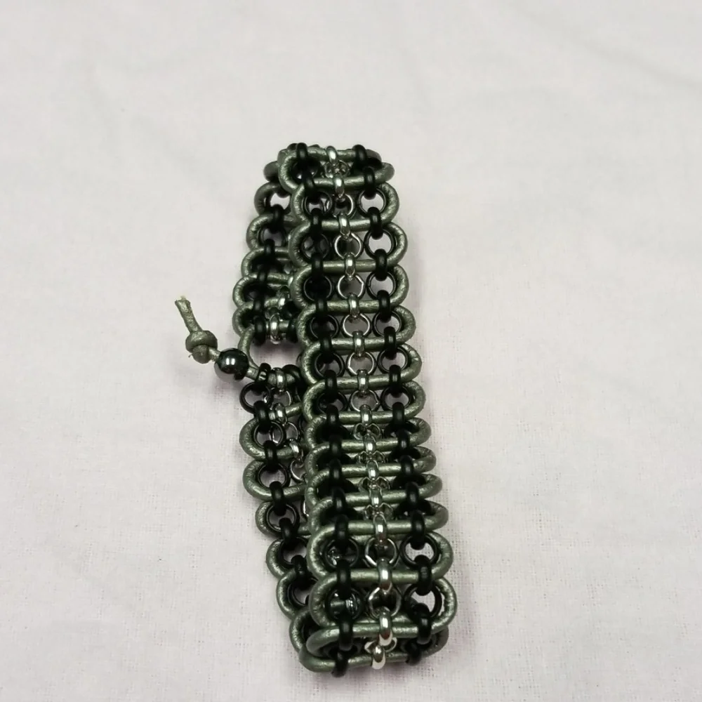 Leather and Chain Bracelet!